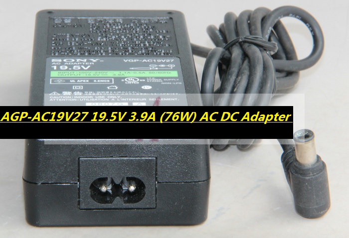*Brand NEW* AGP-AC19V27 SONY 19.5V 3.9A (76W) AC DC Adapter POWER SUPPLY